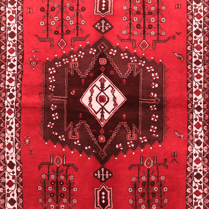 Machine Washable Persian Red Traditional Rug, wshtr742red