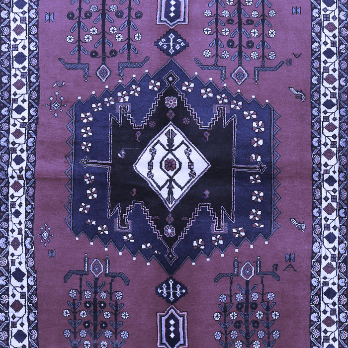 Machine Washable Persian Blue Traditional Rug, wshtr742blu