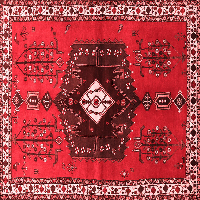 Machine Washable Persian Red Traditional Rug, wshtr742red