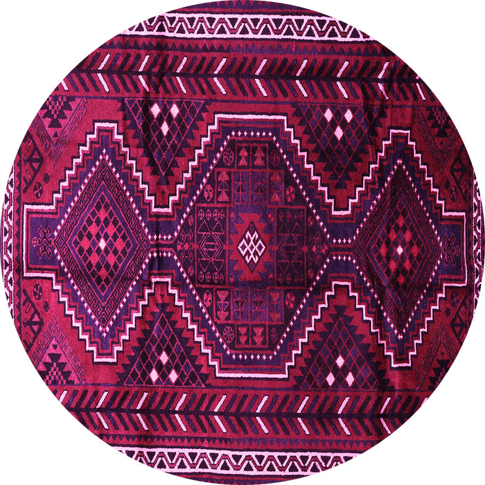 Round Persian Pink Traditional Rug, tr743pnk