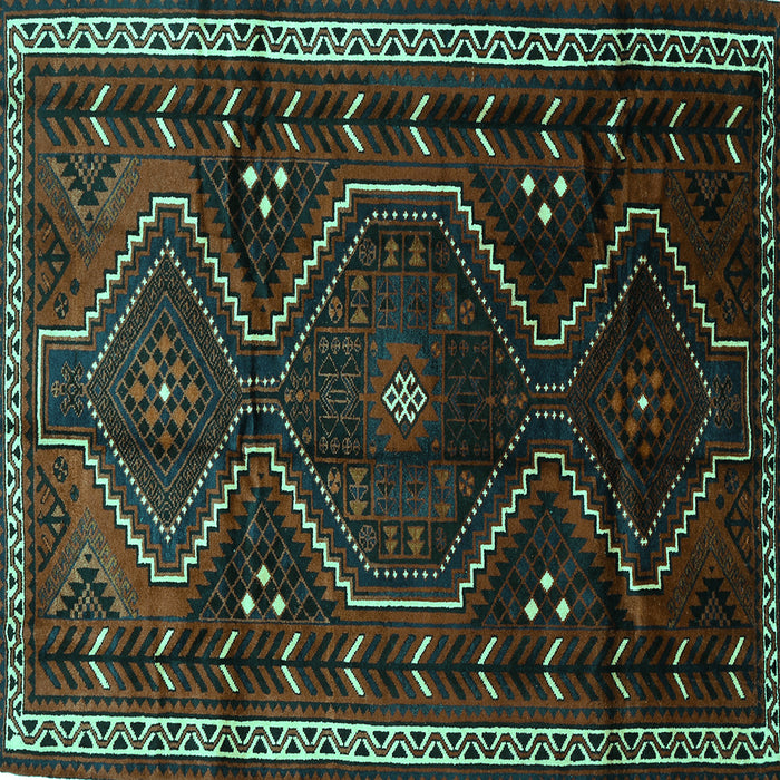 Square Persian Turquoise Traditional Rug, tr743turq