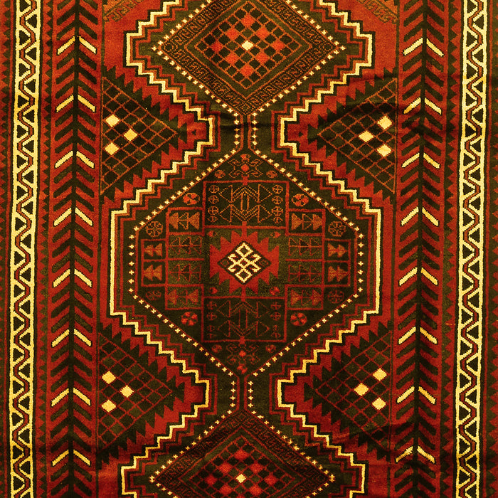 Machine Washable Persian Yellow Traditional Rug, wshtr743yw