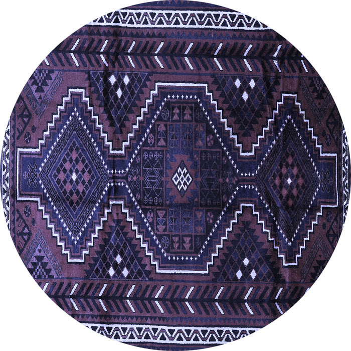Round Persian Blue Traditional Rug, tr743blu