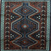 Square Persian Light Blue Traditional Rug, tr743lblu