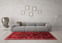 Machine Washable Persian Red Traditional Rug, wshtr743red