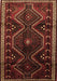 Machine Washable Persian Brown Traditional Rug, wshtr743brn