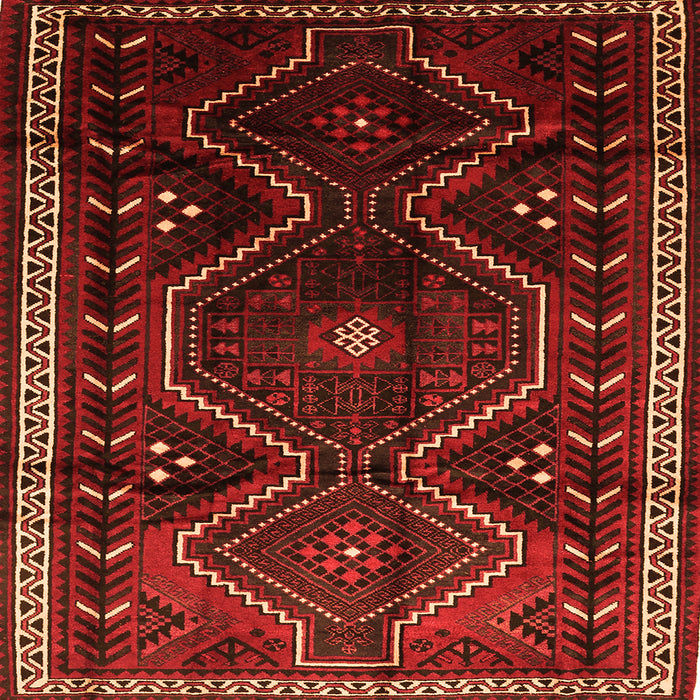 Round Machine Washable Persian Orange Traditional Area Rugs, wshtr743org