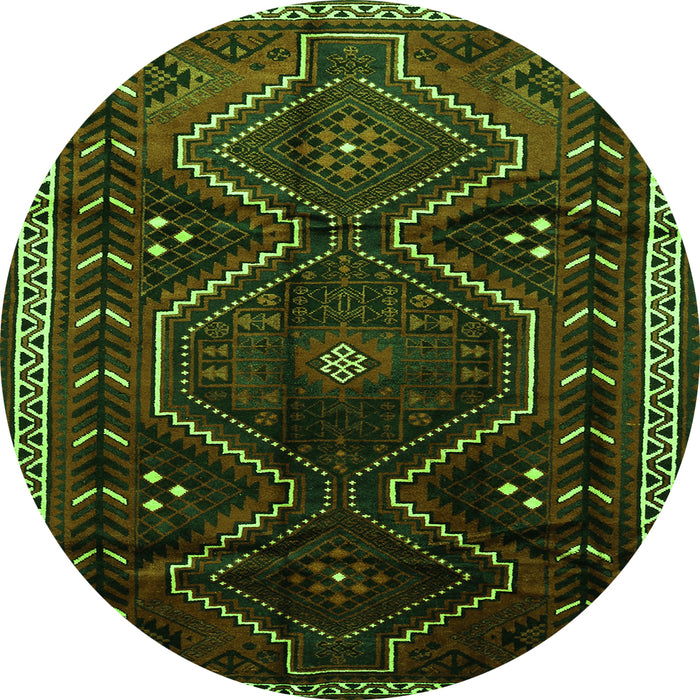 Square Persian Green Traditional Rug, tr743grn