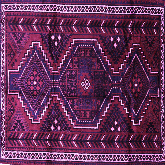 Square Machine Washable Persian Purple Traditional Area Rugs, wshtr743pur