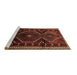 Sideview of Machine Washable Persian Brown Traditional Rug, wshtr743brn