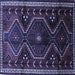 Square Persian Blue Traditional Rug, tr743blu