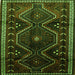 Serging Thickness of Persian Green Traditional Rug, tr743grn