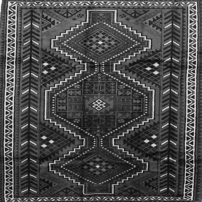 Round Machine Washable Persian Gray Traditional Rug, wshtr743gry