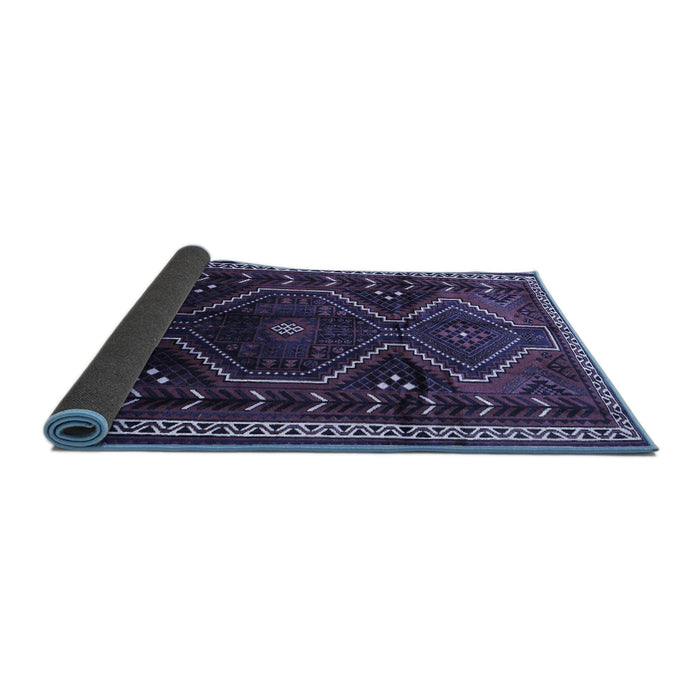 Sideview of Persian Blue Traditional Rug, tr743blu