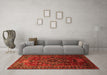 Machine Washable Persian Orange Traditional Area Rugs in a Living Room, wshtr744org