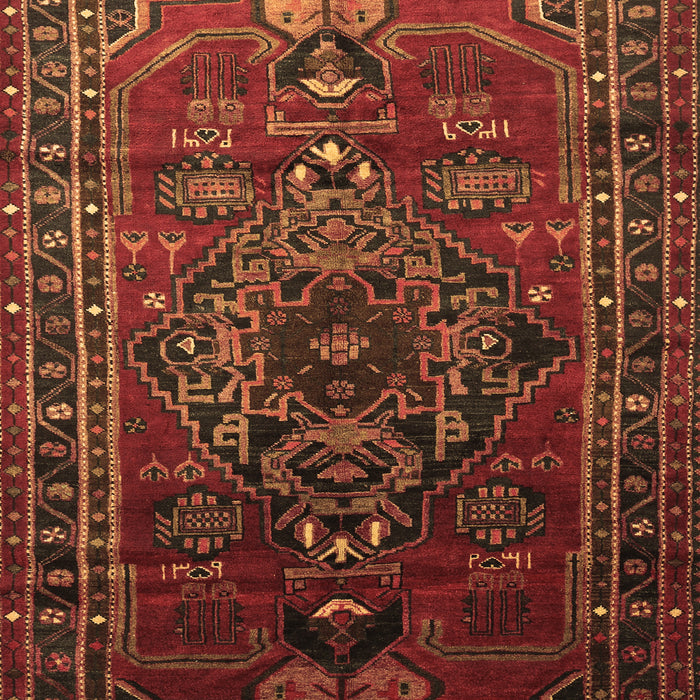 Machine Washable Persian Brown Traditional Rug, wshtr744brn