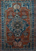 Machine Washable Persian Light Blue Traditional Rug, wshtr744lblu