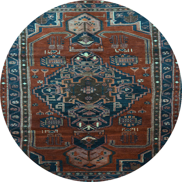 Round Persian Light Blue Traditional Rug, tr744lblu