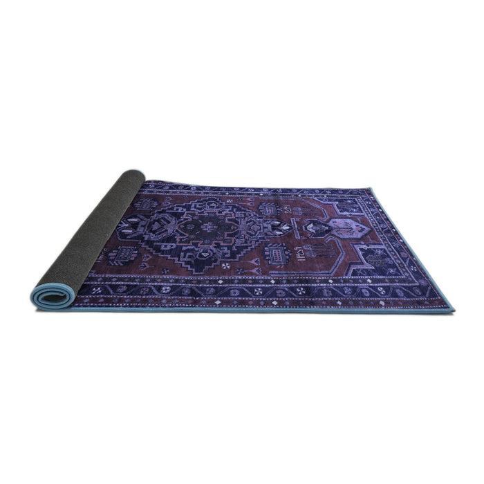 Sideview of Persian Blue Traditional Rug, tr744blu