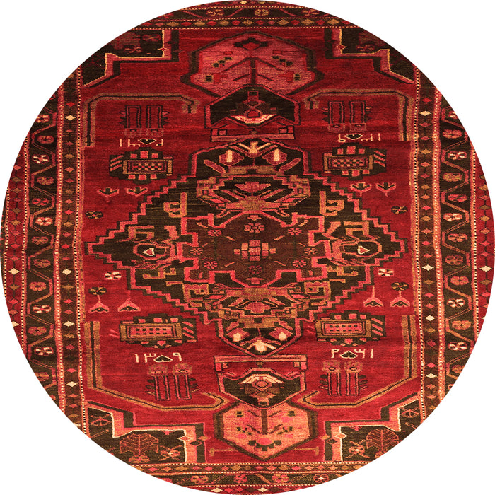 Square Persian Orange Traditional Rug, tr744org
