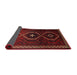 Sideview of Traditional Dark Brown Persian Rug, tr745