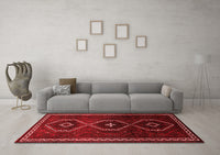 Machine Washable Persian Red Traditional Rug, wshtr745red