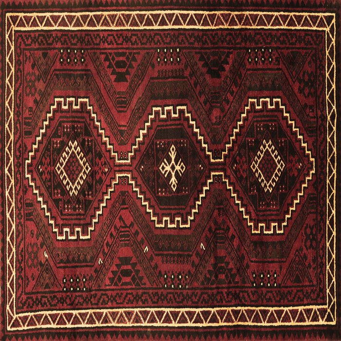 Square Persian Brown Traditional Rug, tr745brn