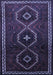 Machine Washable Persian Blue Traditional Rug, wshtr745blu