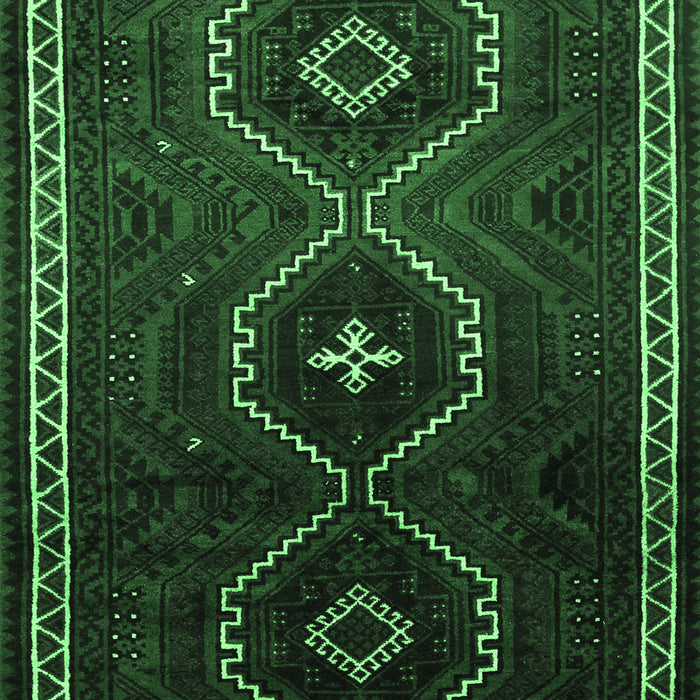 Machine Washable Persian Emerald Green Traditional Area Rugs, wshtr745emgrn