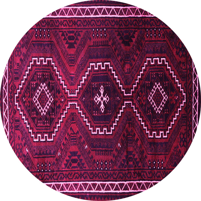 Round Persian Pink Traditional Rug, tr745pnk