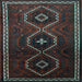 Square Persian Light Blue Traditional Rug, tr745lblu