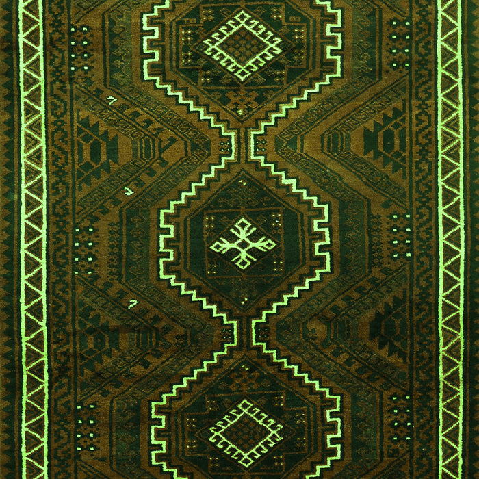 Serging Thickness of Machine Washable Persian Green Traditional Area Rugs, wshtr745grn