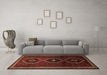 Machine Washable Persian Brown Traditional Rug in a Living Room,, wshtr745brn