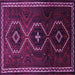 Square Persian Purple Traditional Rug, tr745pur