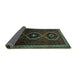 Sideview of Persian Turquoise Traditional Rug, tr745turq