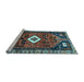 Sideview of Machine Washable Persian Light Blue Traditional Rug, wshtr746lblu