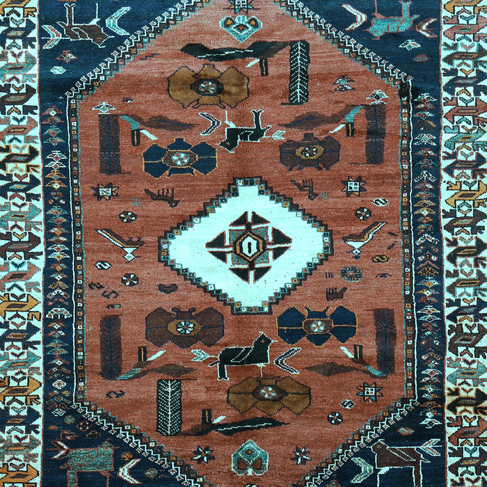 Machine Washable Persian Light Blue Traditional Rug, wshtr746lblu