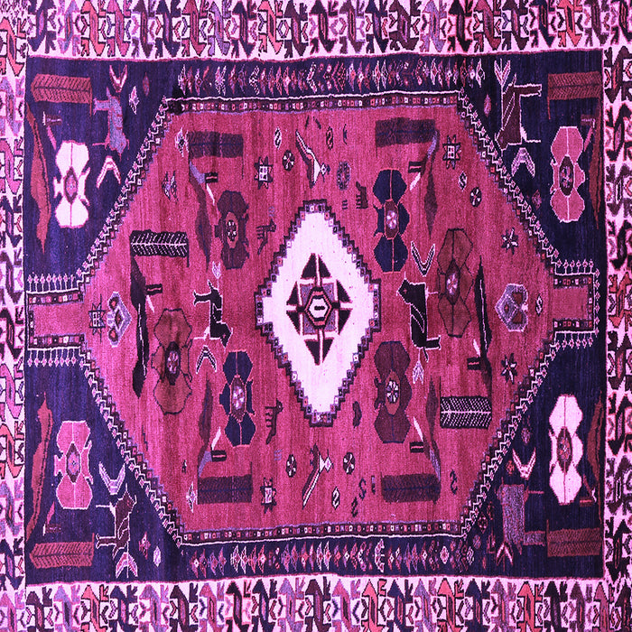 Square Persian Purple Traditional Rug, tr746pur