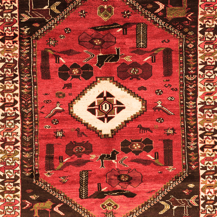 Serging Thickness of Machine Washable Persian Orange Traditional Area Rugs, wshtr746org