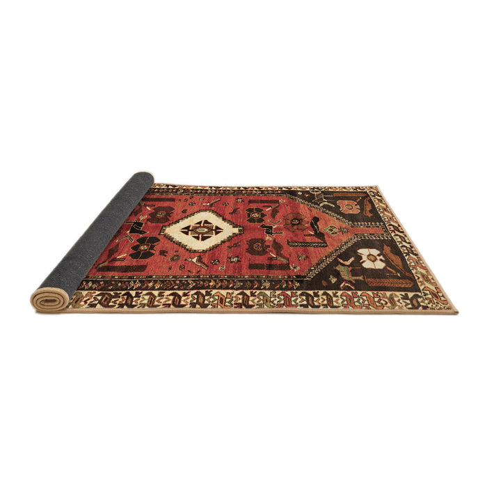 Sideview of Persian Brown Traditional Rug, tr746brn