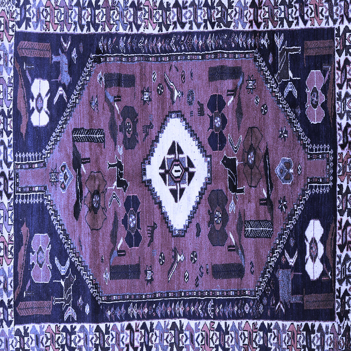 Square Persian Blue Traditional Rug, tr746blu
