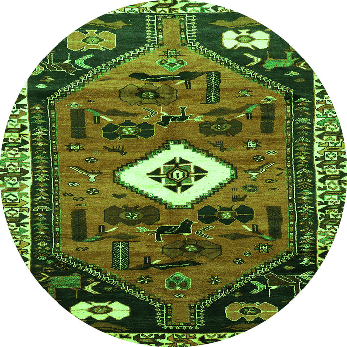 Machine Washable Persian Green Traditional Area Rugs, wshtr746grn