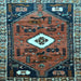 Square Persian Light Blue Traditional Rug, tr746lblu