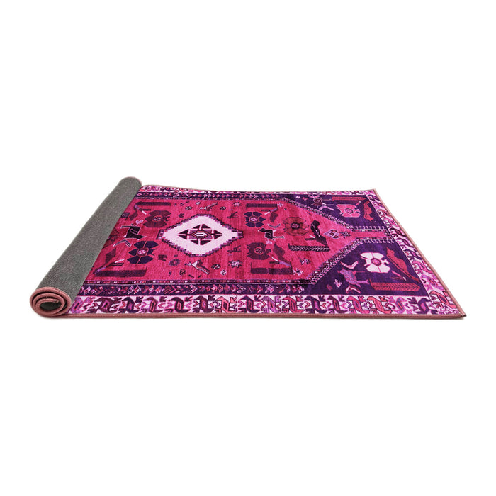 Sideview of Persian Pink Traditional Rug, tr746pnk