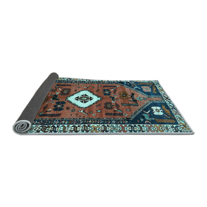 Sideview of Persian Light Blue Traditional Rug, tr746lblu