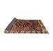 Sideview of Traditional Saffron Red Persian Rug, tr747