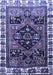 Machine Washable Persian Blue Traditional Rug, wshtr747blu