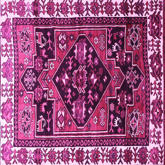 Square Persian Pink Traditional Rug, tr747pnk