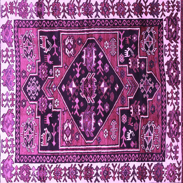 Square Persian Purple Traditional Rug, tr747pur