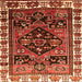 Serging Thickness of Persian Orange Traditional Rug, tr747org